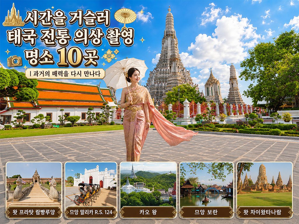 시간을 거슬러 올라가는 태국 전통 의상 촬영 명소 10곳